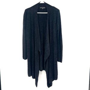 Barefoot Dreams Bamboo Chic Lite Black Open Front Cardigan Womens S/M